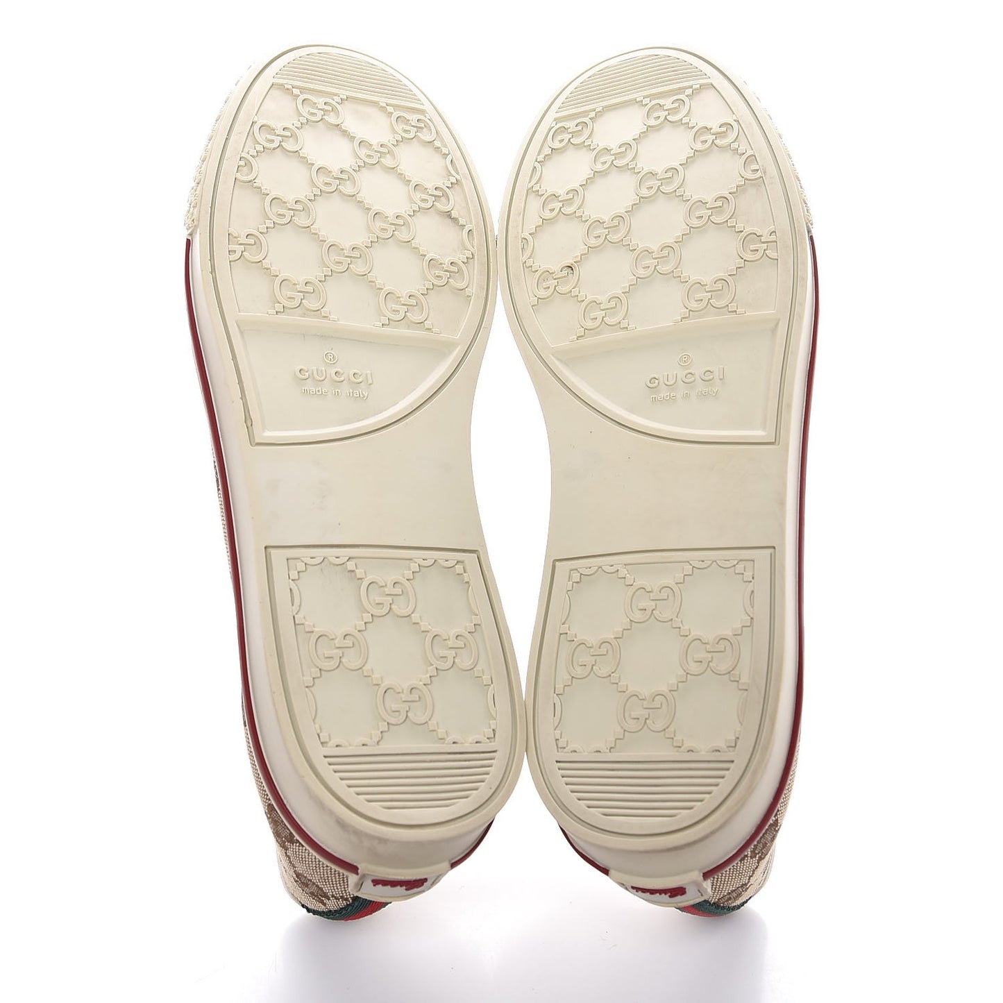 Monogram Script Web Flats 38 Beige Ebony