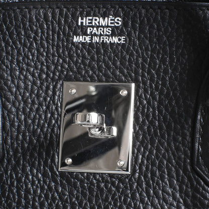 Hermes Taurillon Clemence Birkin 35 Black 7 of 10