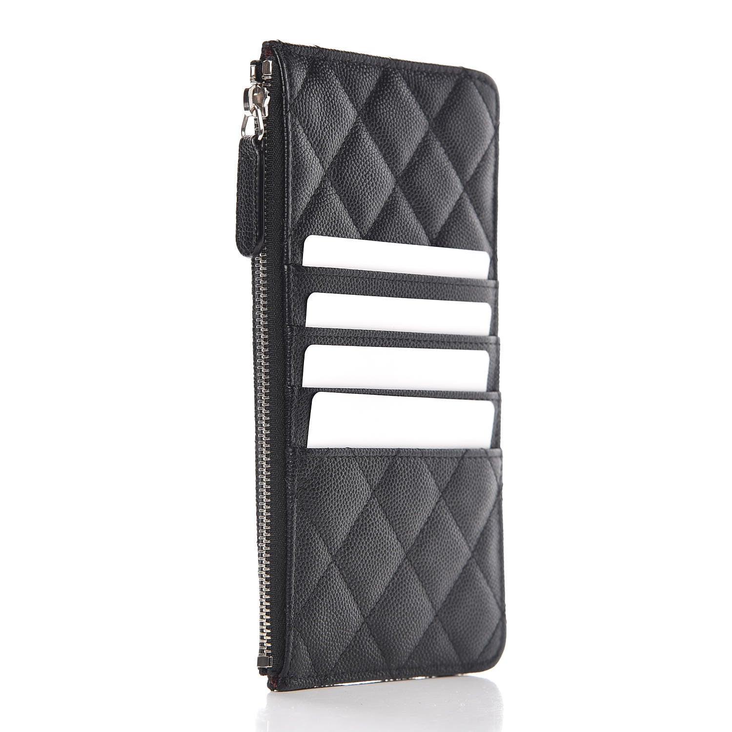 Chanel Caviar Quilted Classic Flat Wallet Pouch Black 3 of 8