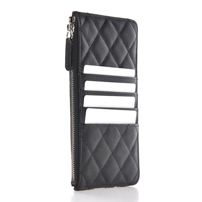 Chanel Caviar Quilted Classic Flat Wallet Pouch Black 3 of 8