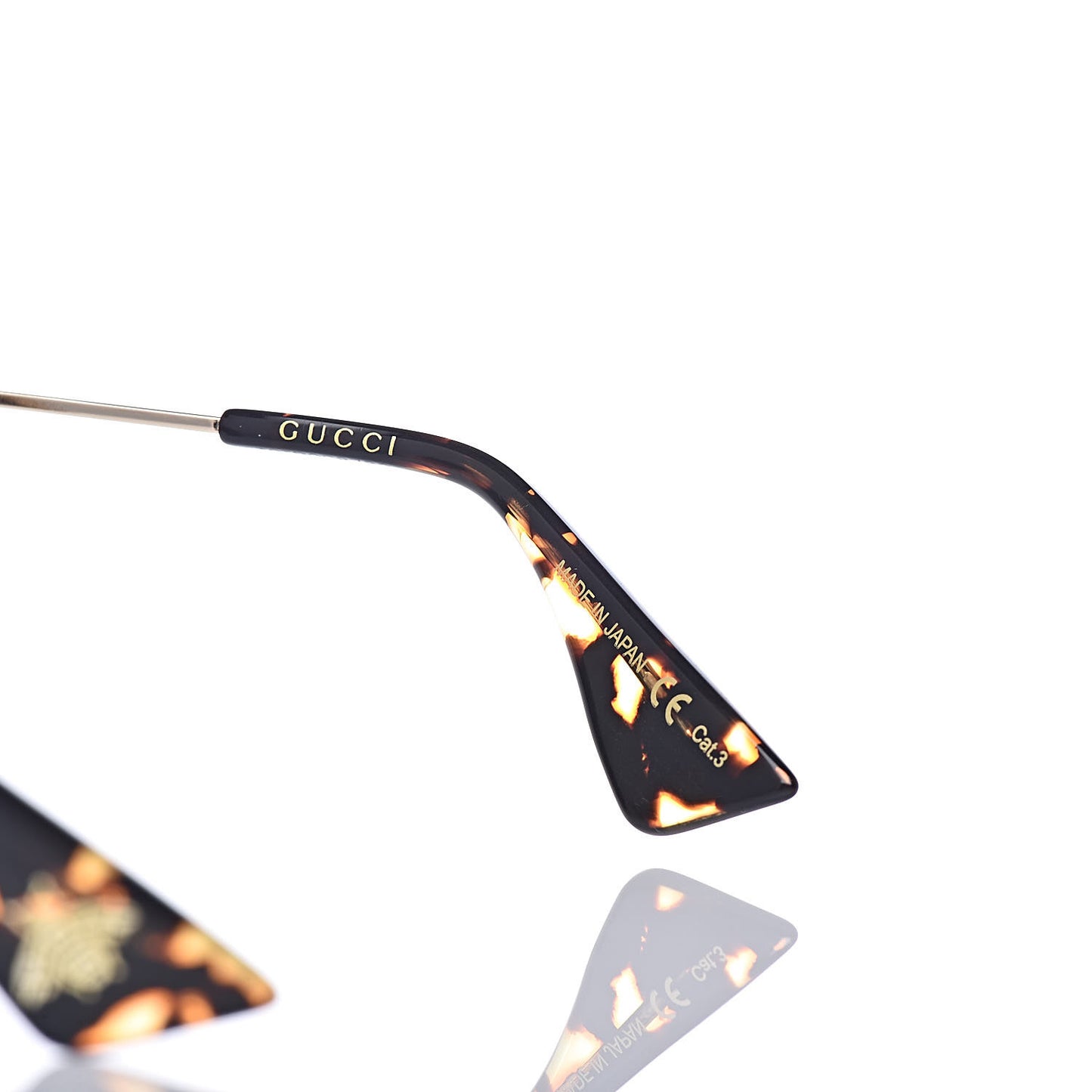 Glitter Acetate Oversize Square Frame Sunglasses GG0106S Gold