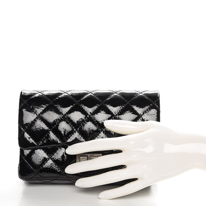 Chanel Patent Quilted Reissue Flap Clutch Bag Black 15 of 15