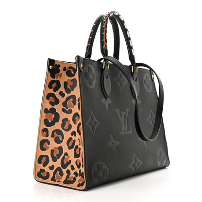 Louis Vuitton Empreinte Monogram Giant Wild At Heart Onthego MM Black 3 of 9