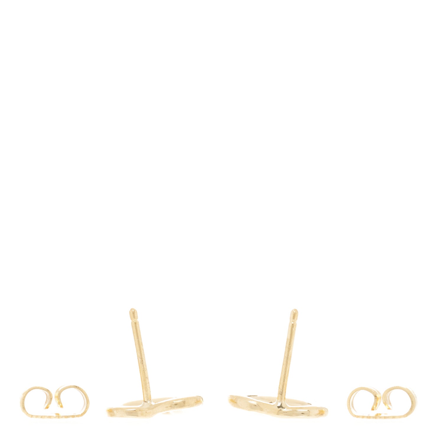 Tiffany 18K Yellow Gold 11mm Elsa Peretti Open Heart Earrings 3 of 4