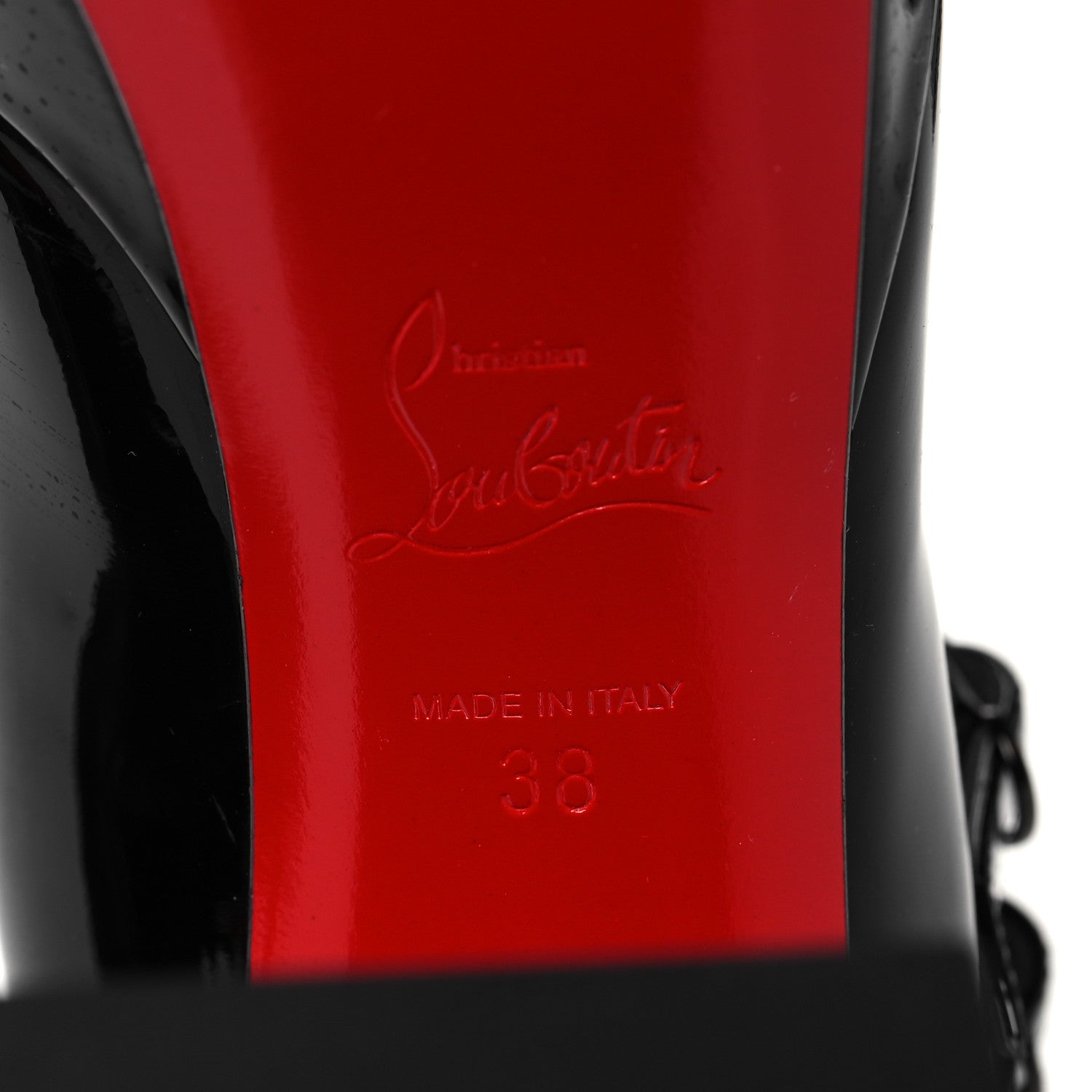 Christian Louboutin Patent Movida Jane 130 Pumps 38 Black 6 of 8