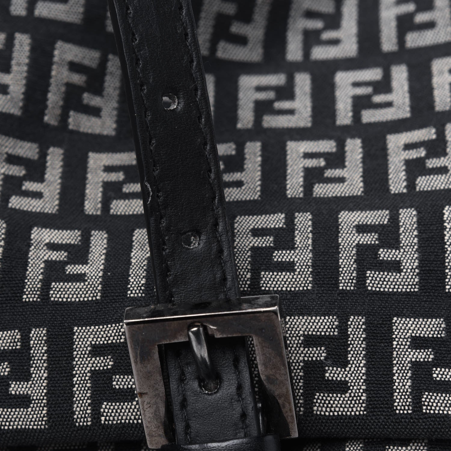 Fendi Zucchino Shoulder Bag Black 19 of 27