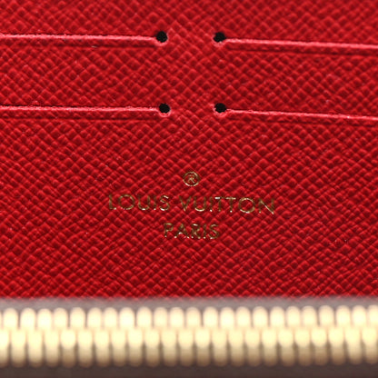 Louis Vuitton Damier Ebene Clemence Wallet Cherry 6 of 7