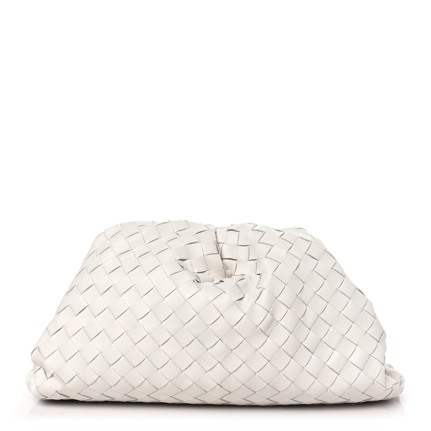 Nappa Maxi Intreccio The Pouch Oversized Clutch Chalk