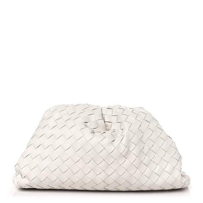 Bottega Veneta Nappa Maxi Intreccio The Pouch Oversized Clutch Chalk 1 of 9