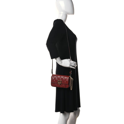Givenchy Goatskin Quilted GV3 Mini Pocket Convertible Bag Terracotta 2 of 12