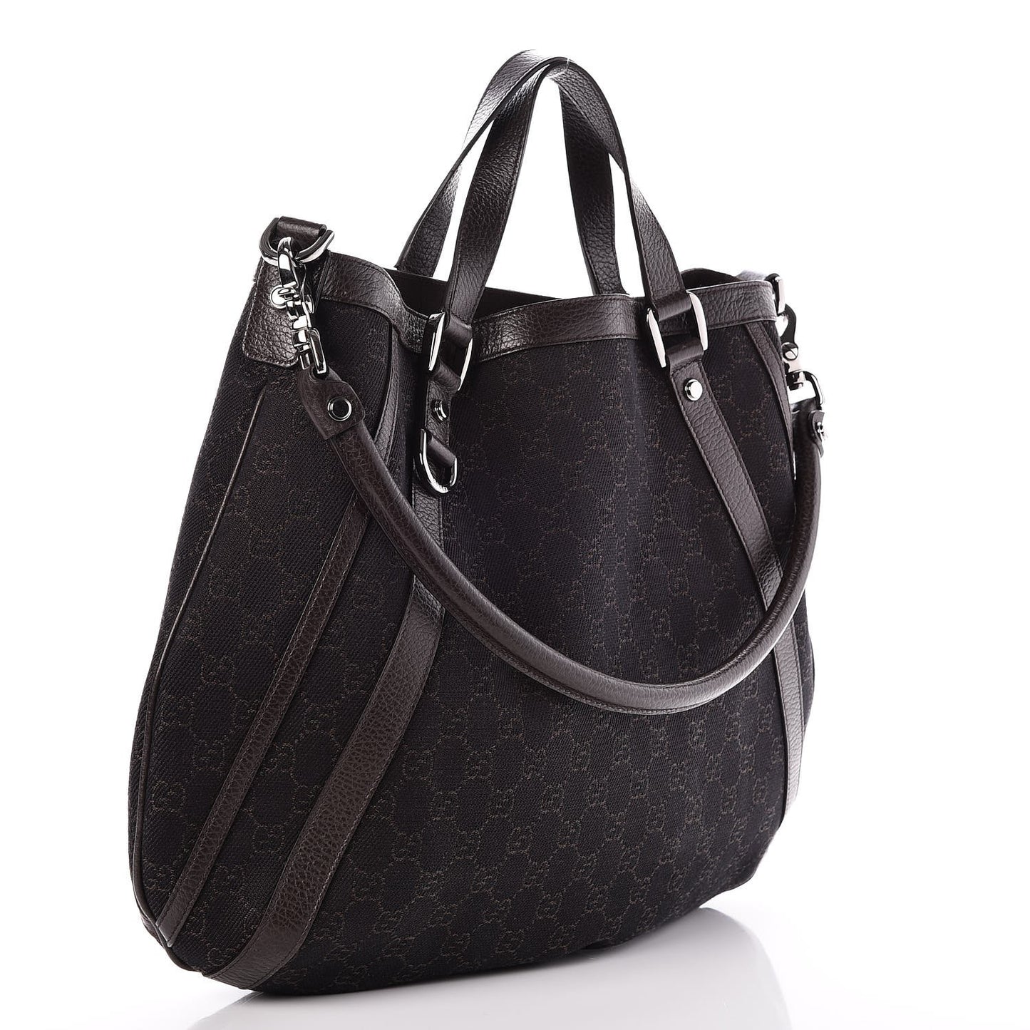 Monogram Medium Abbey Convertible Tote Dark Brown