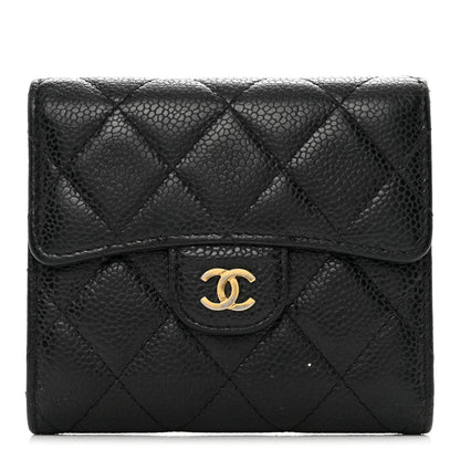 Chanel Caviar Quilted Compact Flap Wallet Black 1 of 10