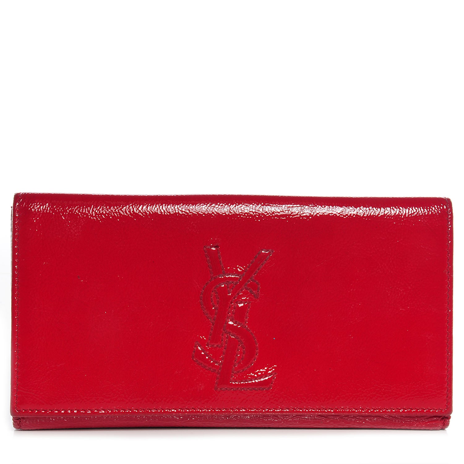 Saint Laurent Patent Belle De Jour Continental Wallet Rouge 1 of 7