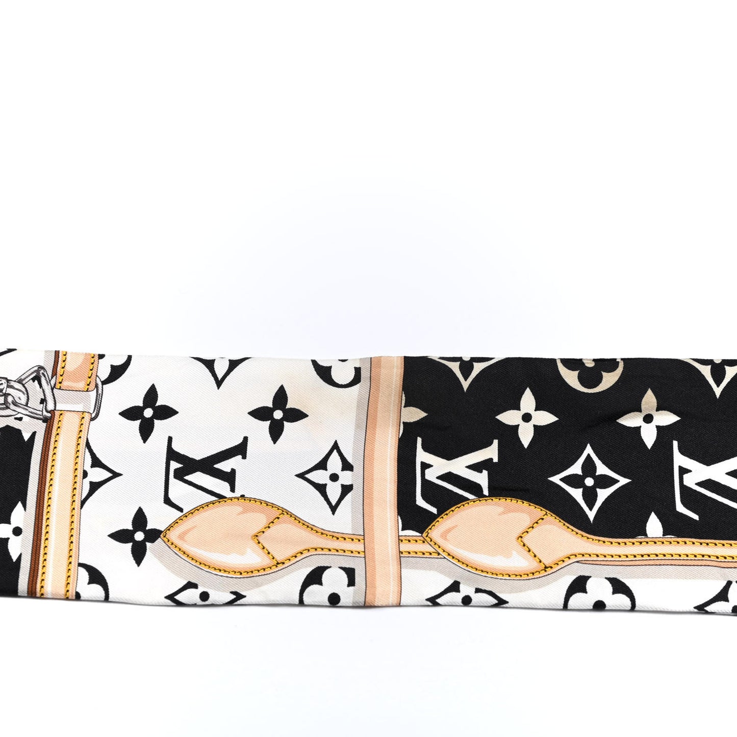 Silk Monogram Confidential Bandeau Black