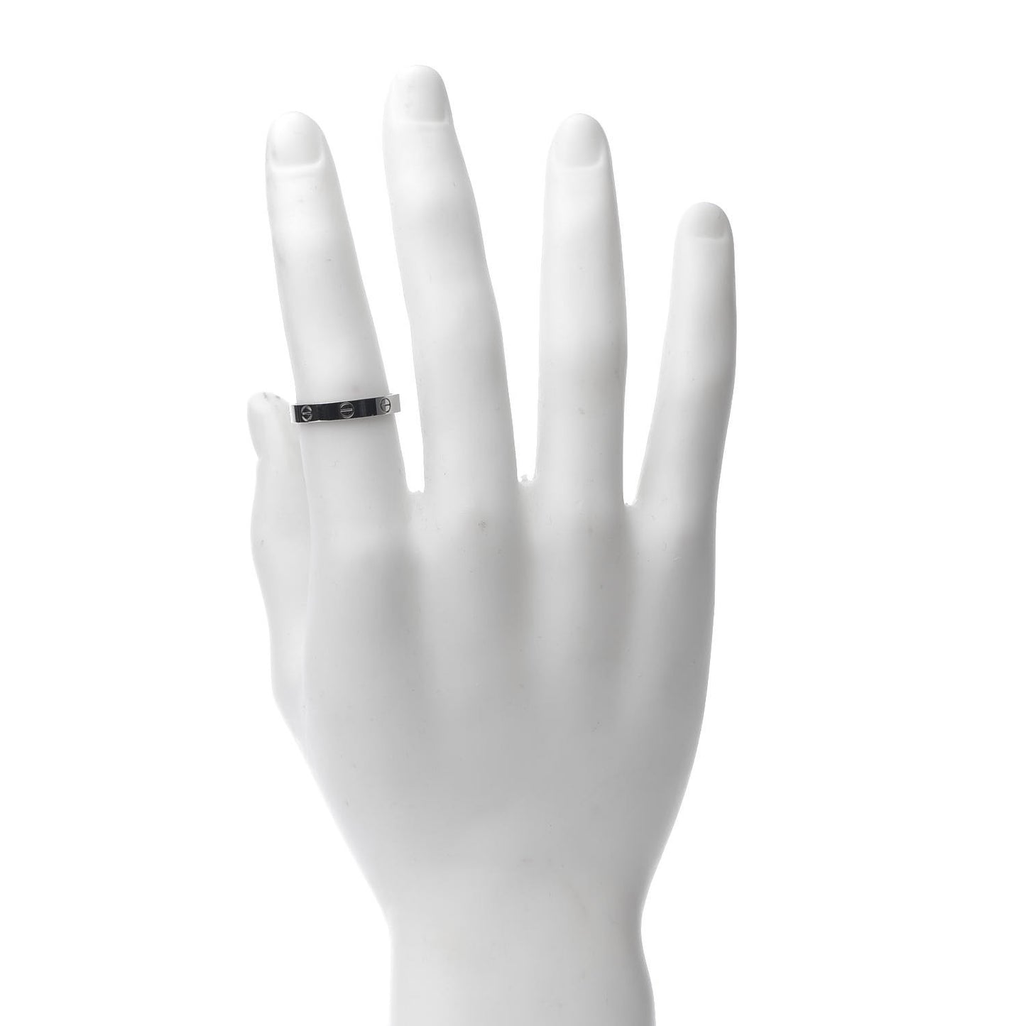 18K White Gold 3.5mm LOVE Wedding Band Ring 61 9.5