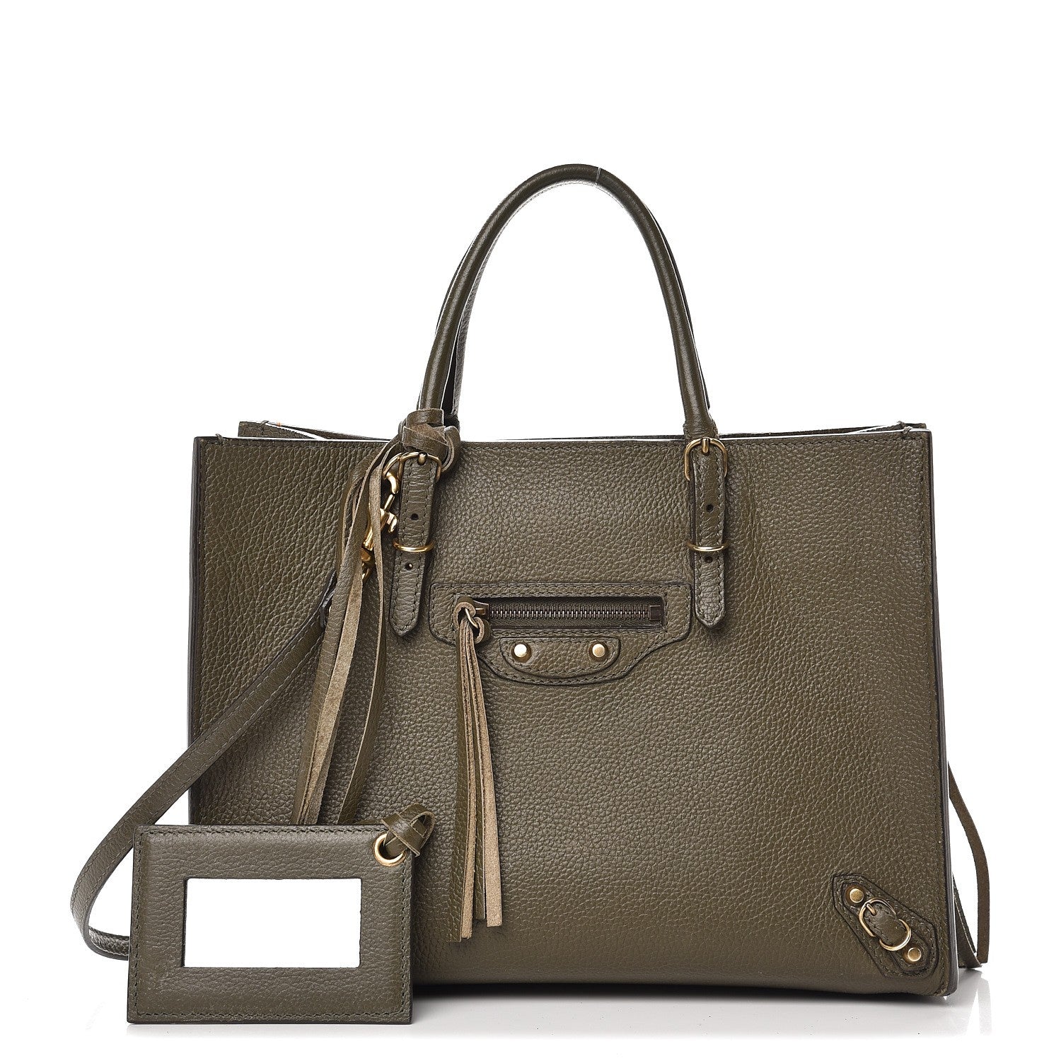 Balenciaga Veau Papier A6 Zip Around Tote Green 1 of 16