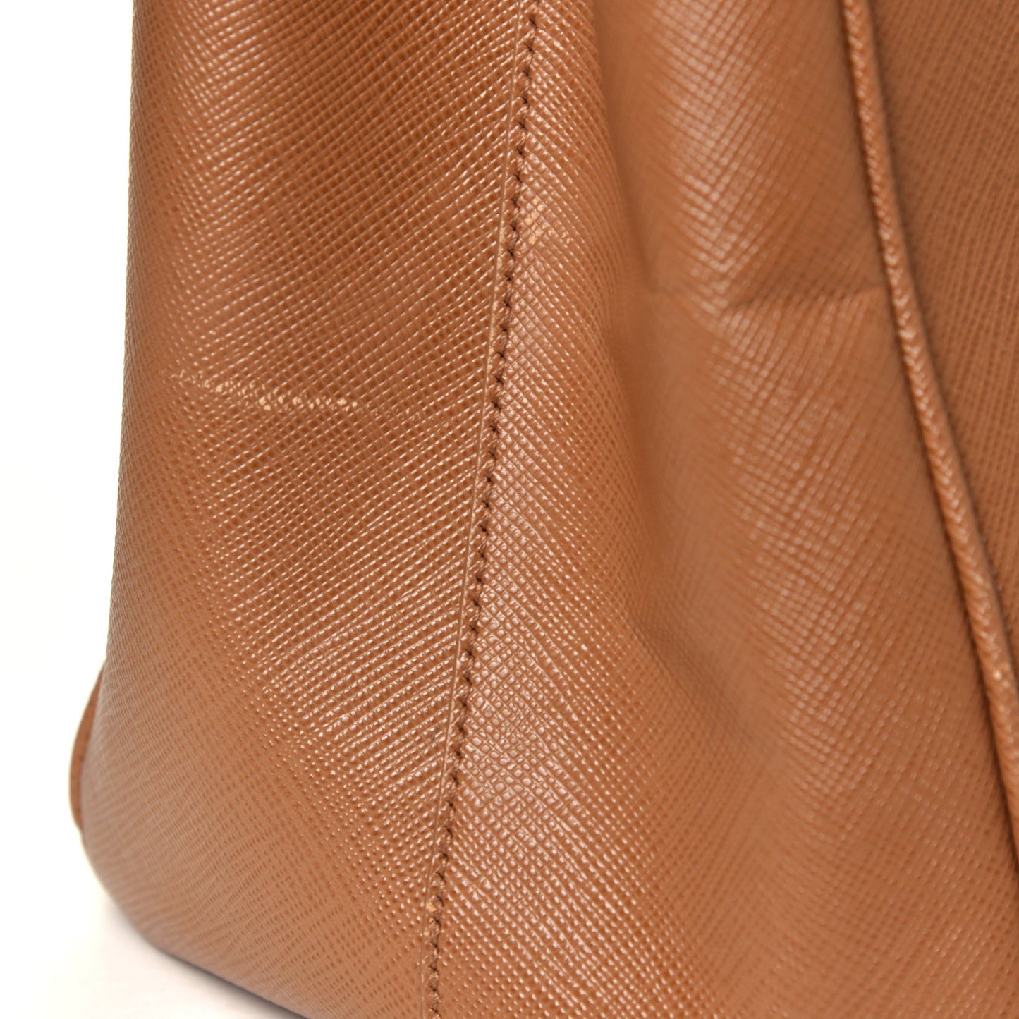 Saffiano Large Galleria Double Zip Tote Caramel