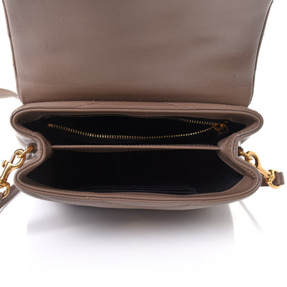Saint Laurent Calfskin Y Quilted Monogram Toy Loulou Crossbody Bag Taupe 5 of 10