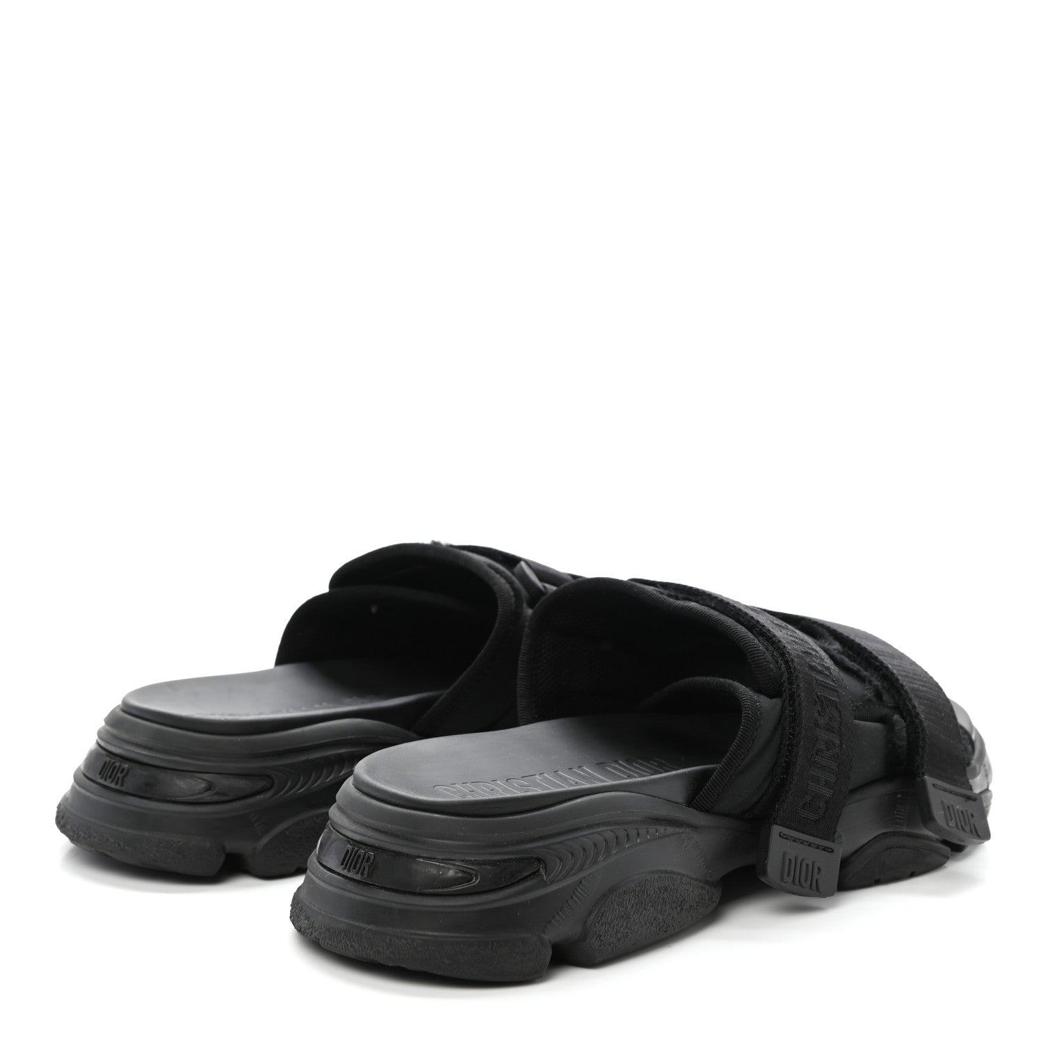 Christian Dior Technical Fabric Camouflage D-Wander Slide Sandals 40 Black 4 of 9