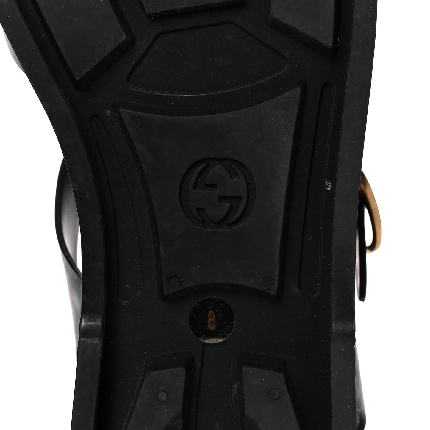 Rubber Mens Buckle Strap Sandal 8 Black
