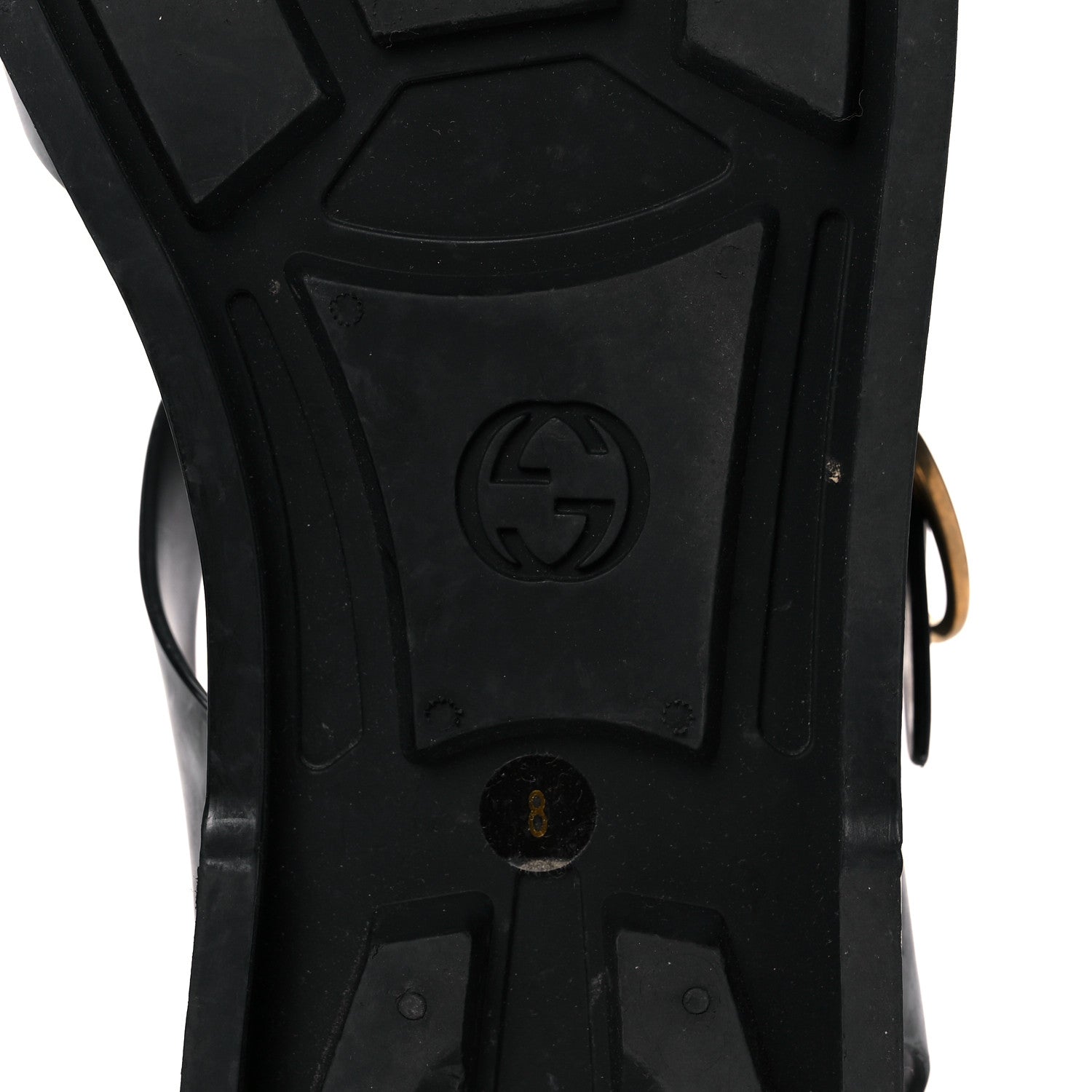Gucci Rubber Mens Buckle Strap Sandal 8 Black 7 of 12