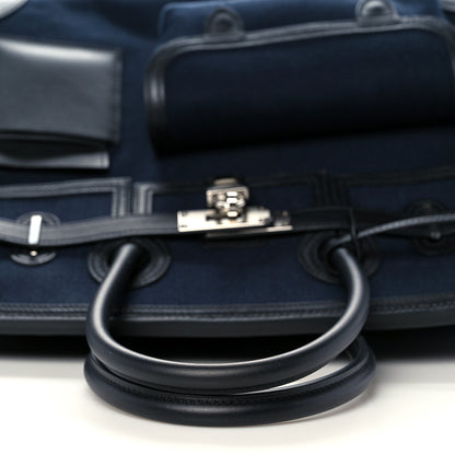 Hermes Goeland Toile Swift Cargo Birkin 35 Bleu Marine 15 of 34