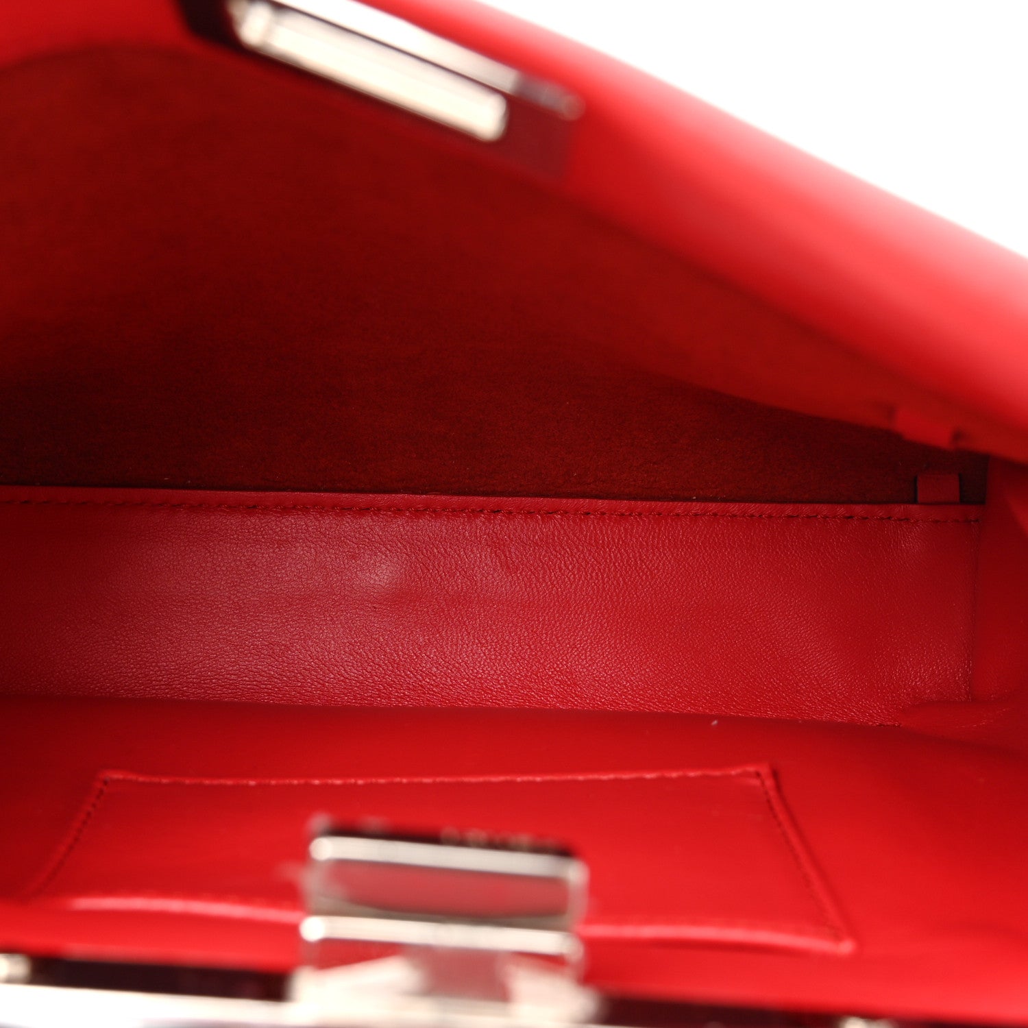 Fendi Vitello Seta Century Nappa Whipstitch Mini Peekaboo Iconic Satchel Fiamma 6 of 11