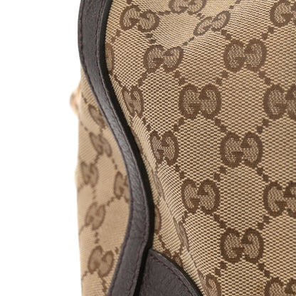 Gucci Monogram Vintage Web Medium Webby Bee Boston Dark Brown 17 of 18
