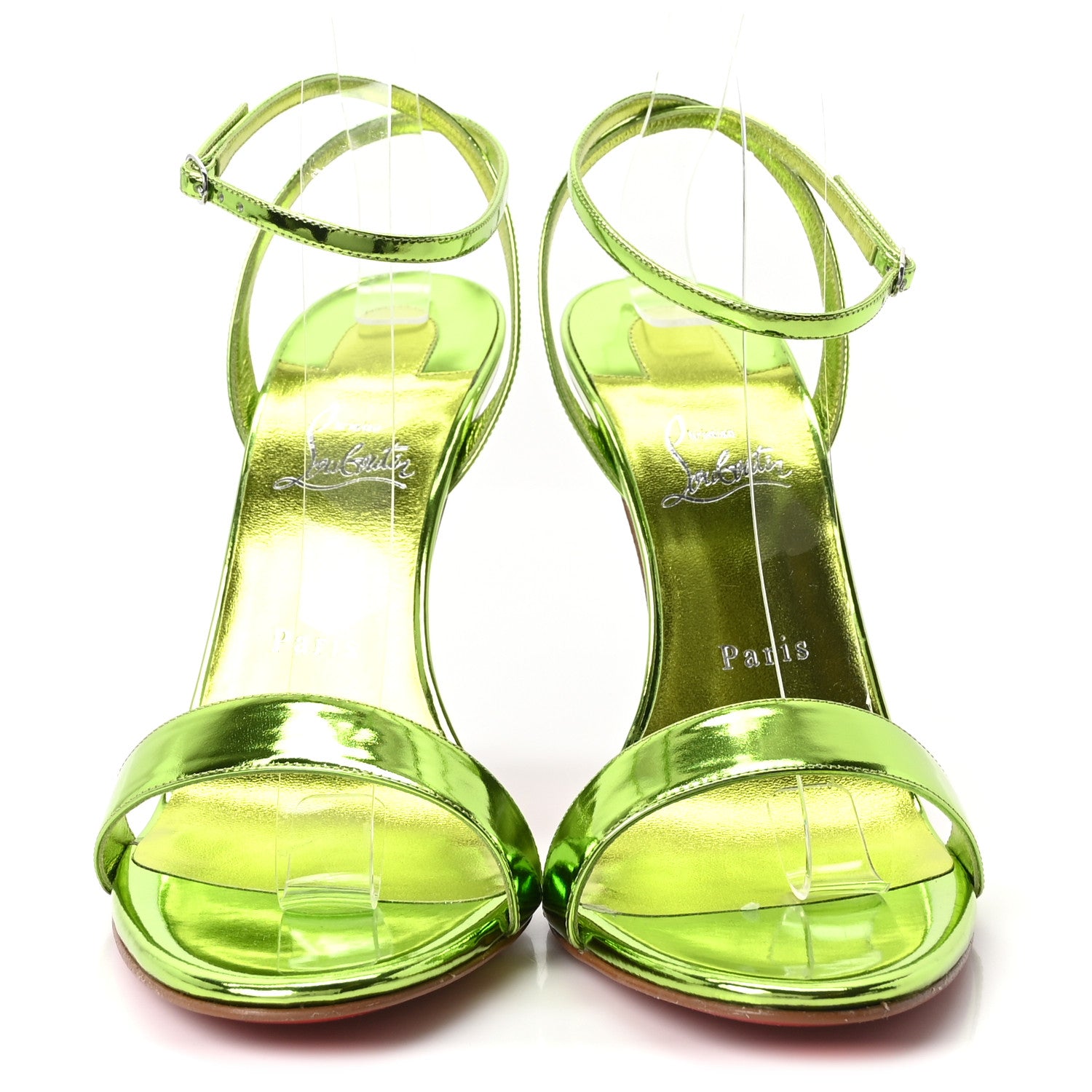 Christian Louboutin Specchio Miss Z 100 Ankle Strap Sandal 41.5 Kiwi 3 of 9