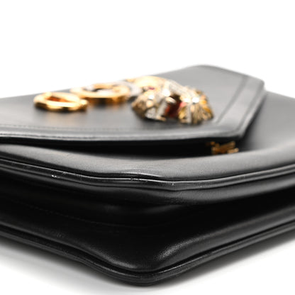 Gucci Vitello Palmellato Lux Crystal Medium Rajah Shoulder Bag Black 8 of 12