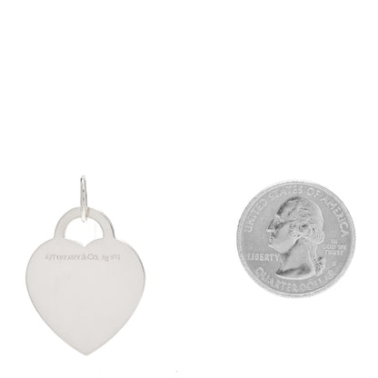 Tiffany Sterling Silver Enamel LOVE YOU Heart Charm Red 2 of 4