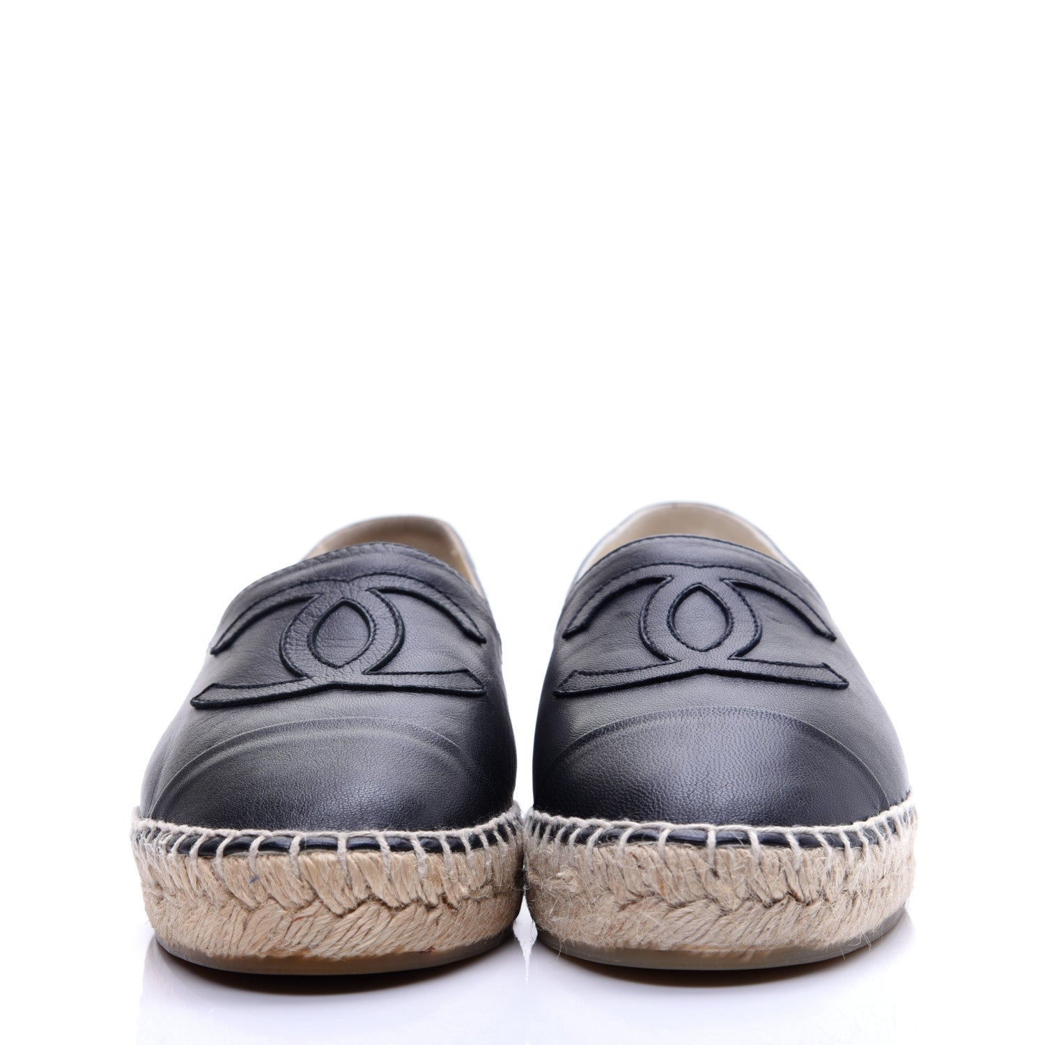 Chanel Lambskin CC Espadrilles 36 Dark Navy 2 of 14