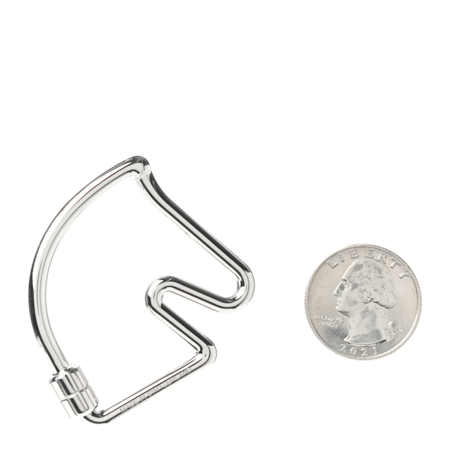 Palladium Cheval Key Ring
