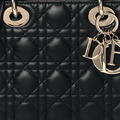 Christian Dior Lambskin Cannage Small Lucky Badges My Lady Dior Black 7 of 9