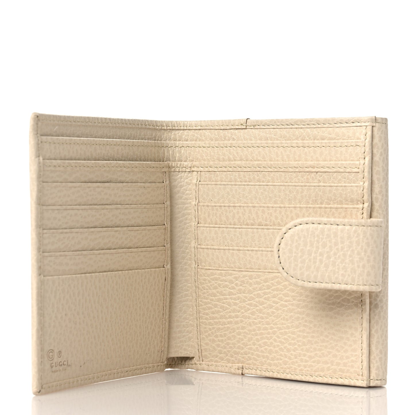 Dollar Calfskin Interlocking G French Wallet Ivoire