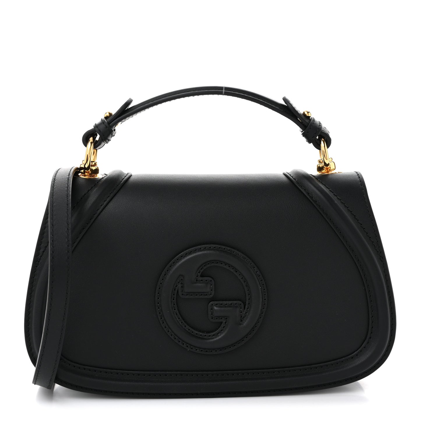 Roxy Calfskin Medium Blondie Top Handle Bag Black