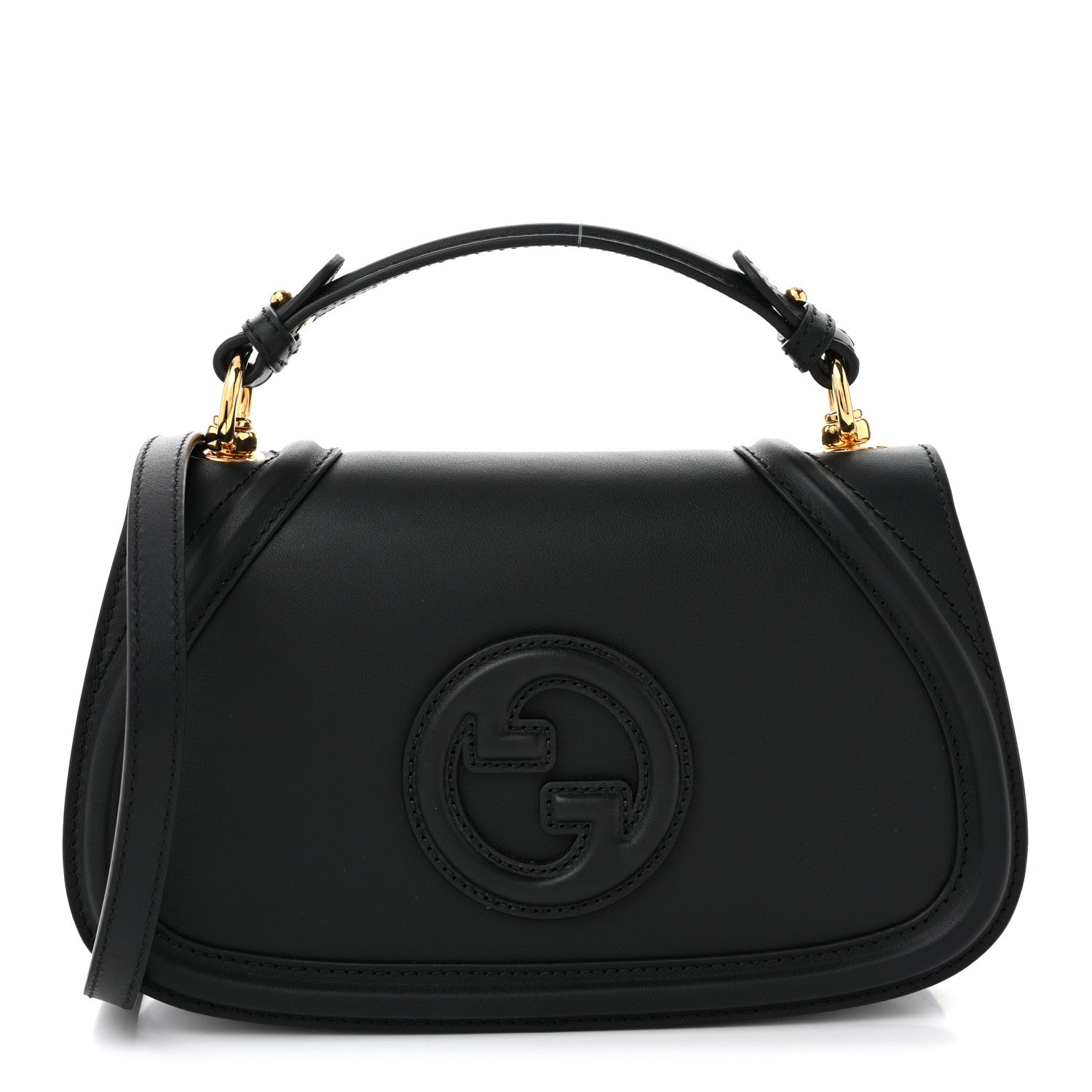 Gucci Roxy Calfskin Medium Blondie Top Handle Bag Black 1 of 10