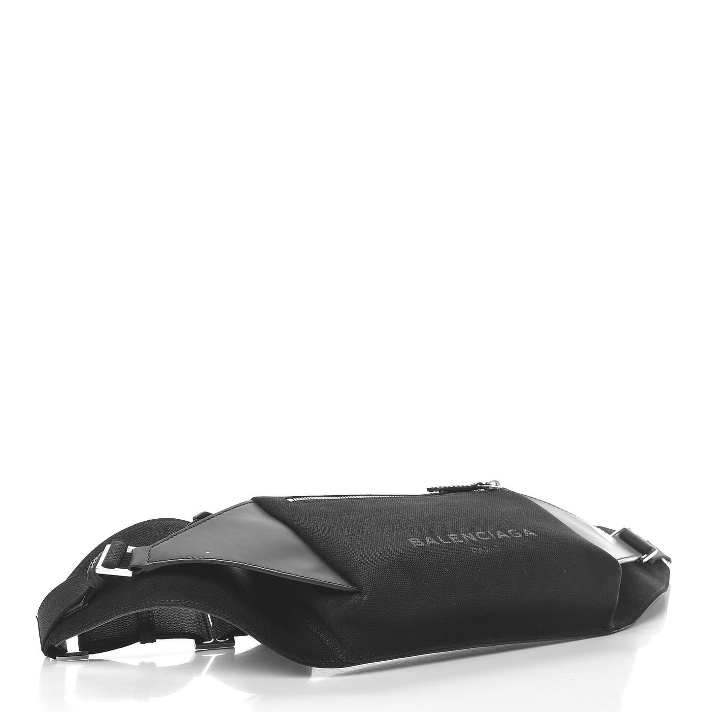 Cotton Canvas Calfskin Neo Lift Belt Bag Black