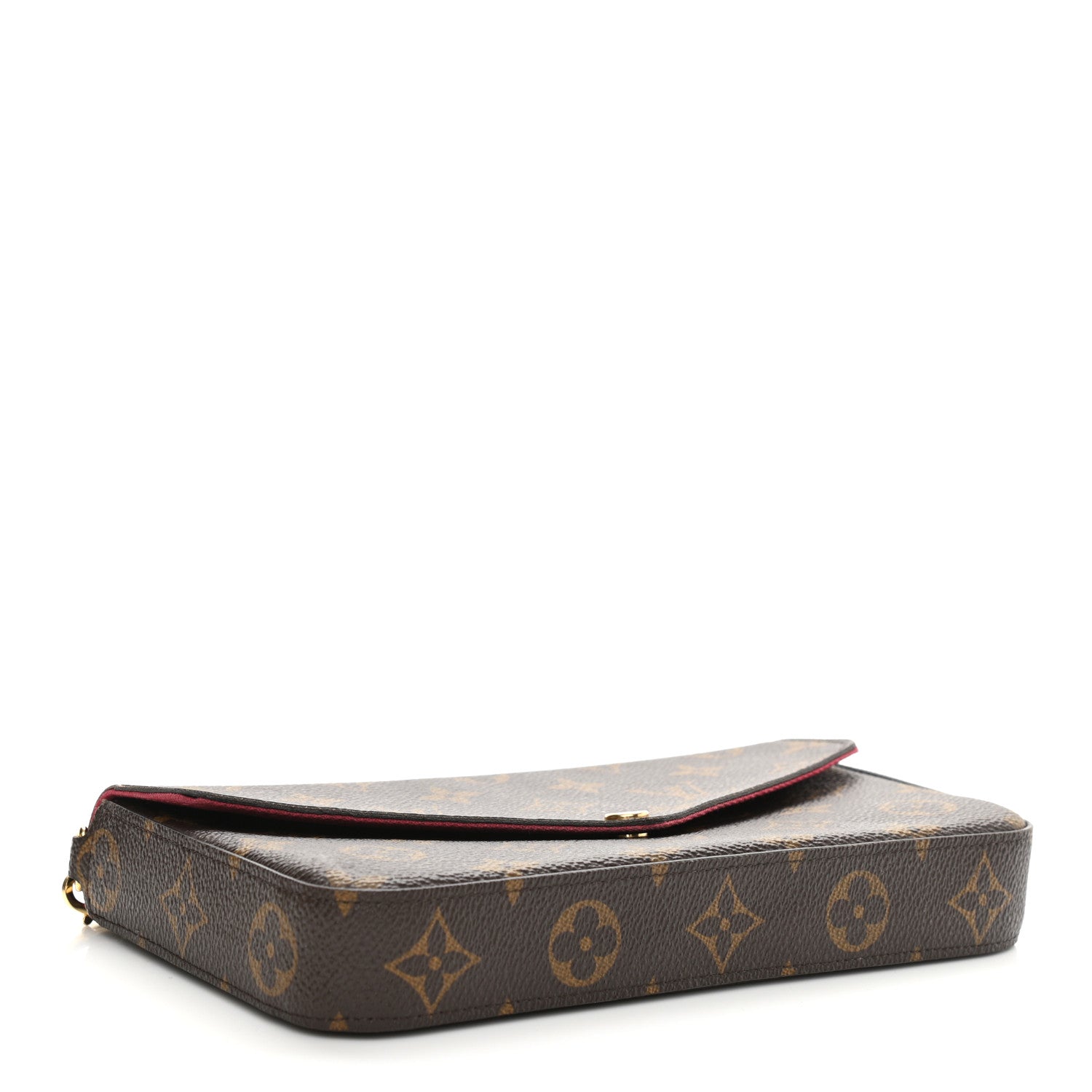 Louis Vuitton Monogram Pochette Felicie Chain Wallet Fuchsia 5 of 10