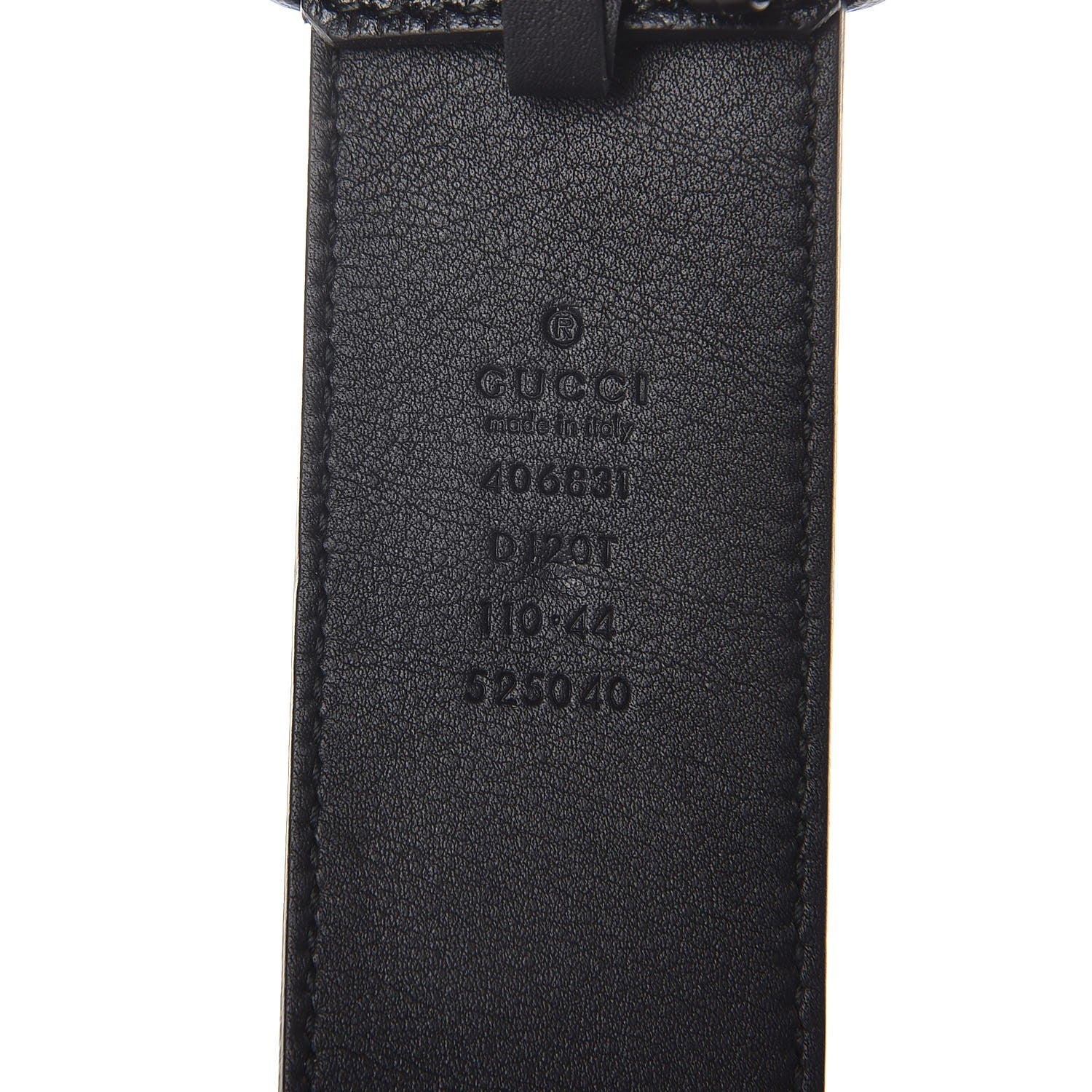 Gucci Textured Calfskin Double G 40mm Belt 110 44 Black 4 of 7