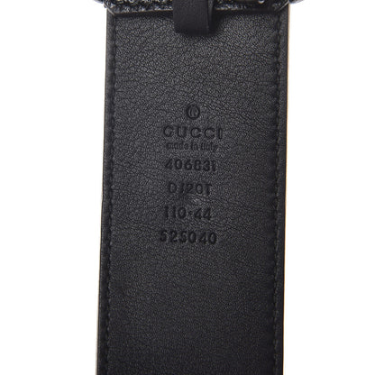 Gucci Textured Calfskin Double G 40mm Belt 110 44 Black 4 of 7