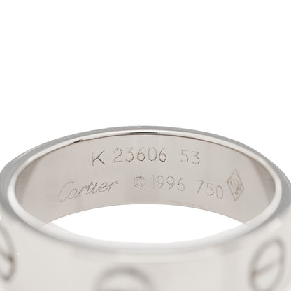 Cartier 18K White Gold 5.5mm LOVE Ring 53 6.25 4 of 4