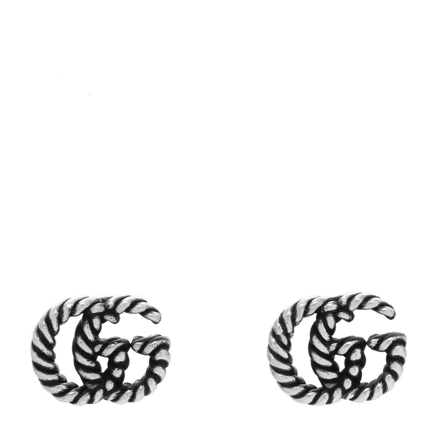 Sterling Silver Torchon Double G Earrings