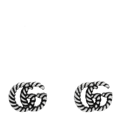 Gucci Sterling Silver Torchon Double G Earrings 1 of 4