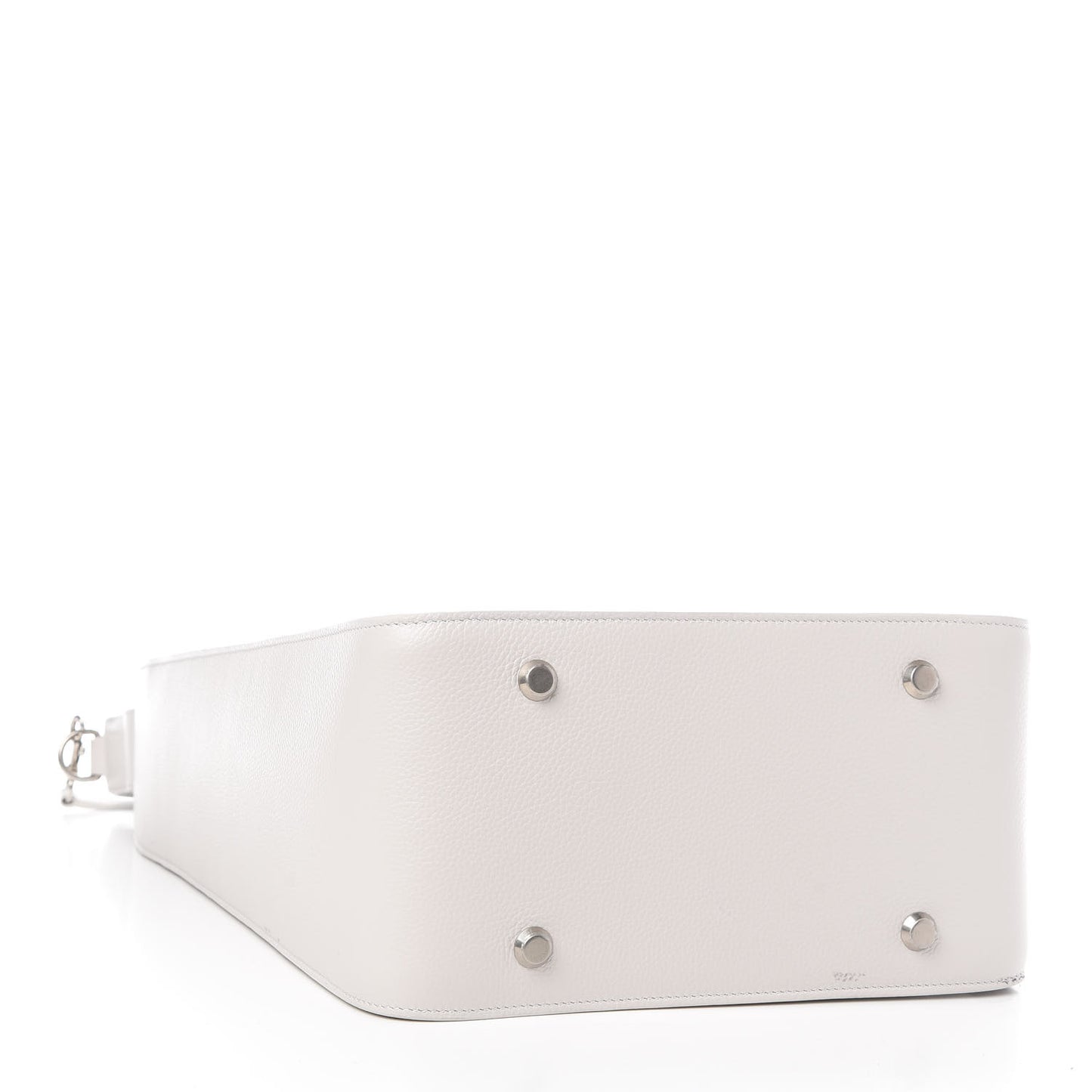 Grained Calfskin Medium 2.0 North South Shopping Tote White