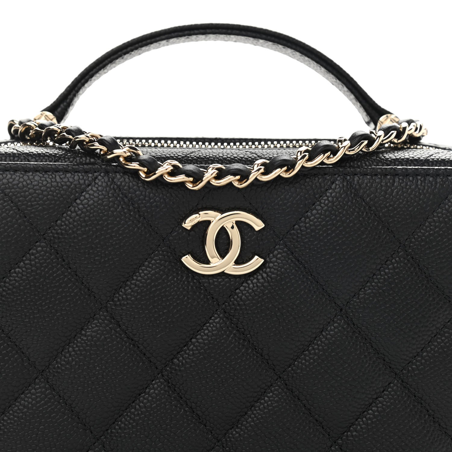 Chanel Caviar Quilted Vanity Case Black 10 of 11
