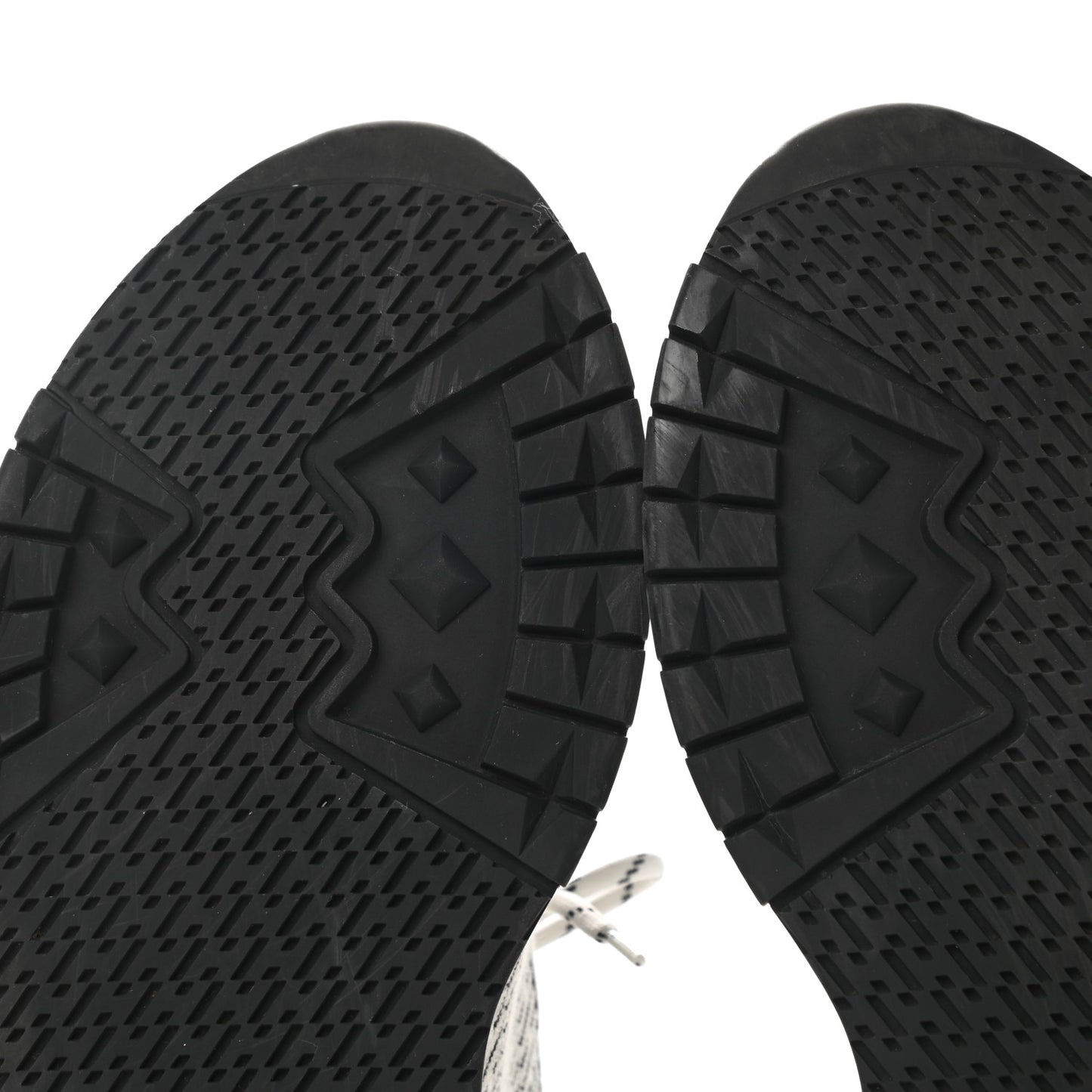 Knit Goatskin Mens Addict Sneakers 41 Black White