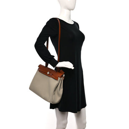 Hermes Vache Hunter Criss Viking Herbag Zip Retourne 31 PM Ecru Beige Naturel 2 of 11