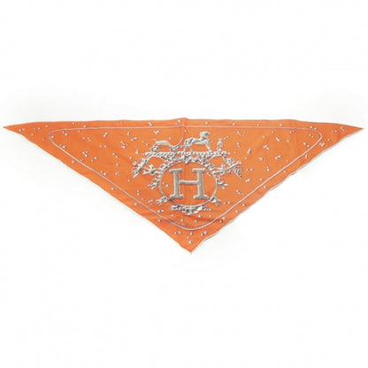 Hermes Silk Pointu Triangle Scarf Orange 1 of 7