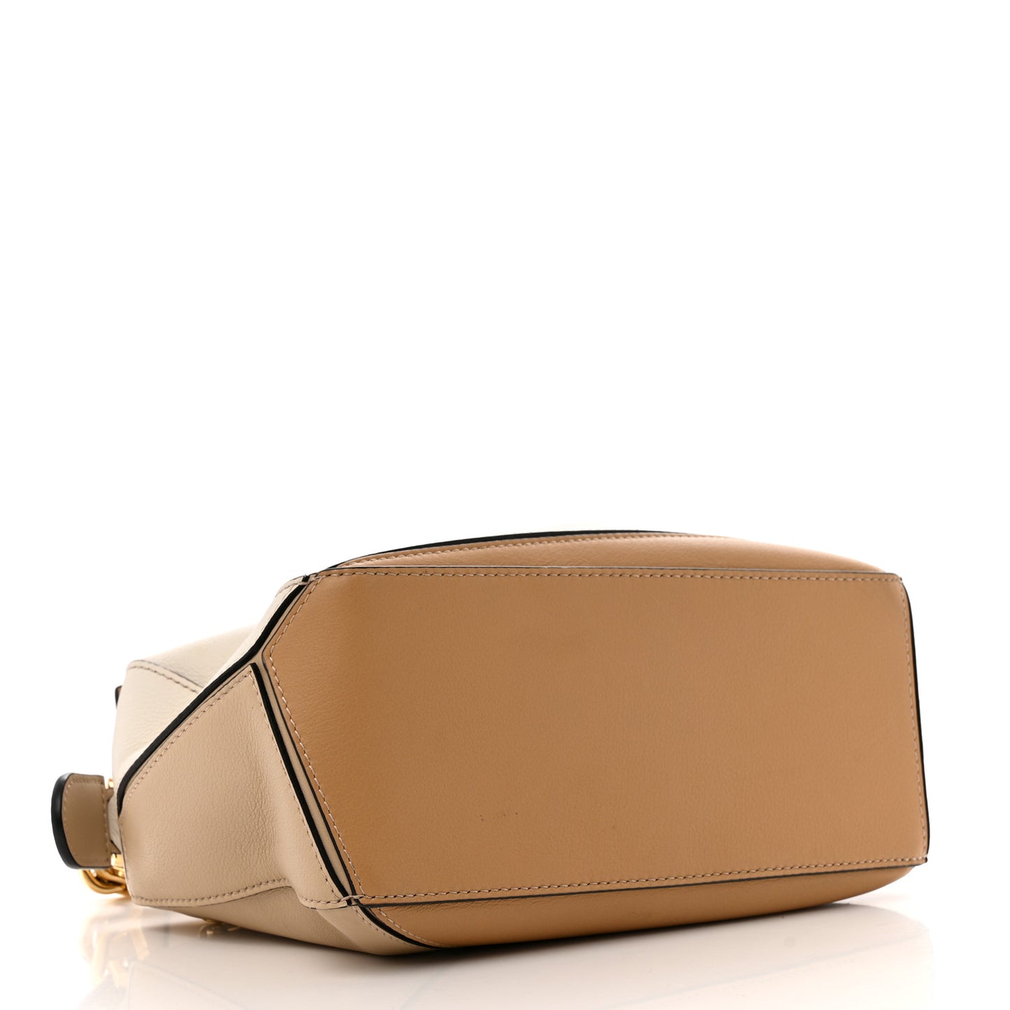 Calfskin Small Puzzle Bag Dusty Beige Soft White